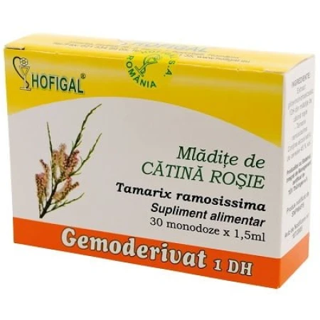 Gemoderivat din mladite si muguri de Catina Rosie, 30 monodoze, Hofigal