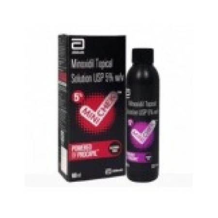 Solutie, Abbott, Minicheck, Minoxidil 5%, impotriva Caderii Parului, fara Alcool, Tratament 1 Luna, 60ml