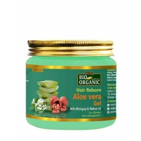 Gel de aloe vera anticadere cu bhringraj Hair Reborn, 175g, Indus Valley