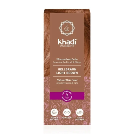 Vopsea de par naturala, SATEN DESCHIS, 100gr, Khadi