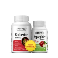 Pachet Berberina 500mg 60 capsule + Otet din cidru de mere 60 capsule, Zenyth