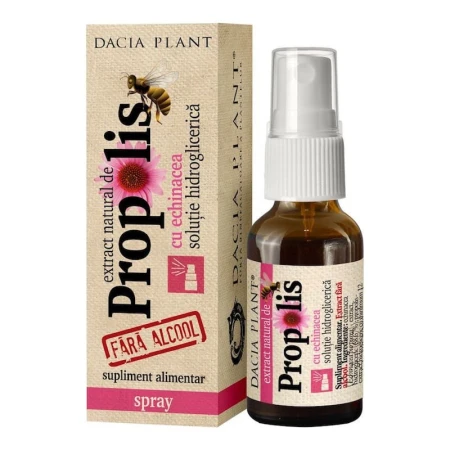 Propolis cu Echinacea fara alcool, spray, 20mililitri, Dacia Plant