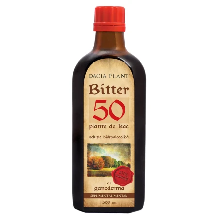 Bitter cu ganoderma 50 plante,500 mililitri,Dacia Plant
