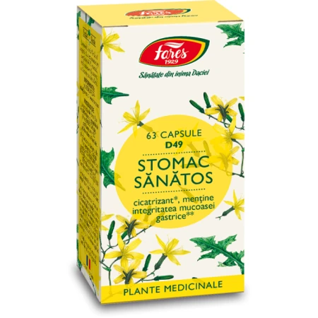 Stomac sanatos D49, 63 capsule, Fares