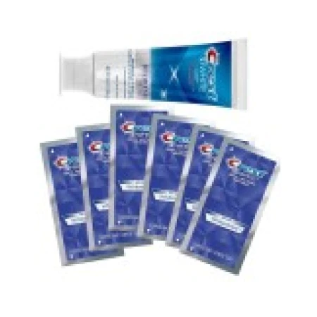 Set 5x Plicuri, Benzi Albirea Dintilor, Crest, 3D White, Diamond Strong, 16% Concentratie, Pasta de Dinti 136gr