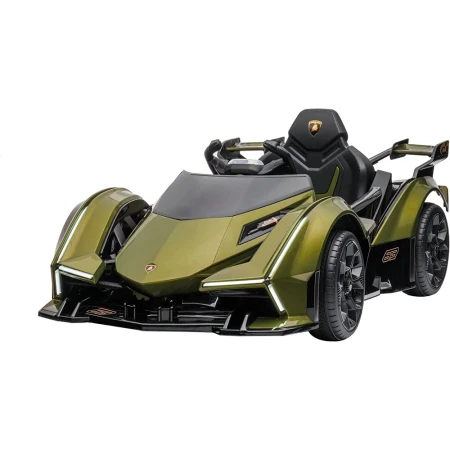 Masinuta electrica pentru copii, Lamborghini Lambo12 Vision, 4x4, 140W, 12V 14Ah, Premium, Army-Green