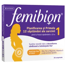 Femibion 1 Planificarea si Primele 12 Saptamani ale Sarcinii, 28 comprimate filmate