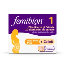 Femibion 1 Planificarea si Primele 12 Saptamani ale Sarcinii, 28 comprimate filmate