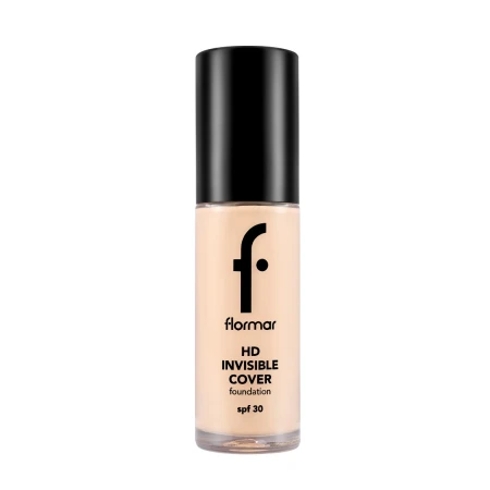Fond de ten Invisible Cover HD 80 Soft Beige, 30ml, Flormar
