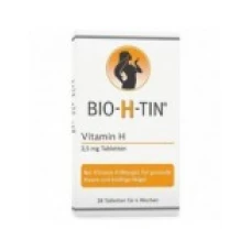 Supliment Alimentar, Bio-H-Tin, cu Biotina 2.5mg, pentru Intarirea Parului si Unghiilor, 28 tablete