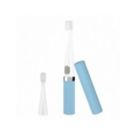 Periuta de Dinti Electrica, Travel Fun, pentru Calatorii, 2x Varfuri, 1x Acumulator Inclus, Culoare Bleu