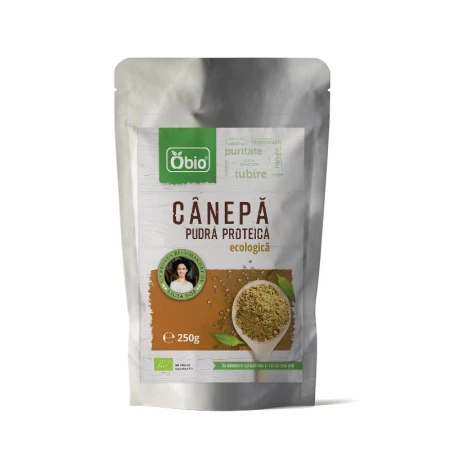 Canepa pudra proteica raw bio, 250g - Obio