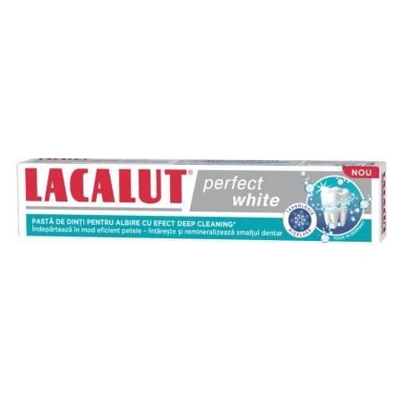 Pasta de dinti perfect white, 75ml, Lacalut