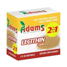 Lecitina pachet 1 cu 1,Adams,60 comprimate