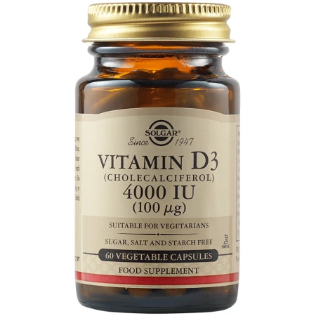 Vitamina D3 4000UI, 60 capsule, Solgar