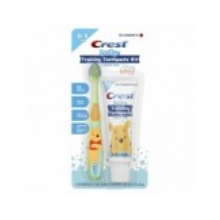 Set Pasta de Dinti si Periuta, Crest, Baby, Training Kit, pentru Obiceiuri Sanatoase de periaj, Bebelusi 0-3 Ani, Model Pooh, Ve