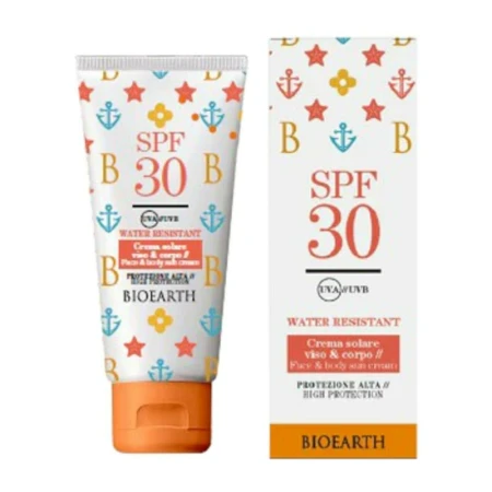 Crema solara SPF 30, fata si corp, rezistenta la apa, 100ml, Bioearth