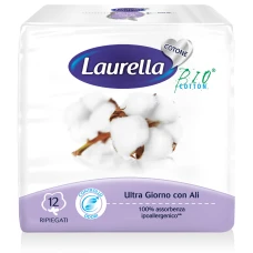 Absorbante de zi din bumbac organic 3 picaturi Bio Cotton, 12 bucati, Laurella