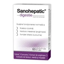 Sanohepatic digestie, 60 comprimate filmate, Zdrovit