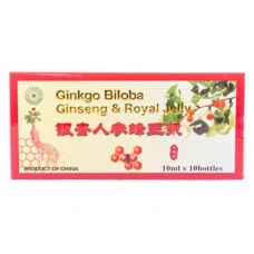 Ginkgo biloba cu ginseng si royal jelly, 10 fiole, Sanye