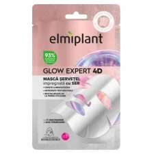 Masca de fata tip servetel Glow Expert 4D, 1 bucata, Elmiplant