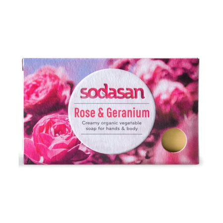Sapun Crema Bio Trandafir si Geraniu 100 Gr Sodasan