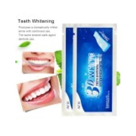 Benzi Albire Dinti, 3D White Teeth Whitening, fara Peroxid, Vegan-Friendly, Cutie 14 plicuri, 28 benzi