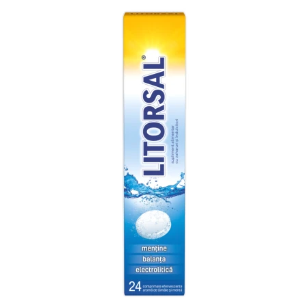 Litorsal cu aroma de menta si lamaie, 24 comprimate, Zdrovit