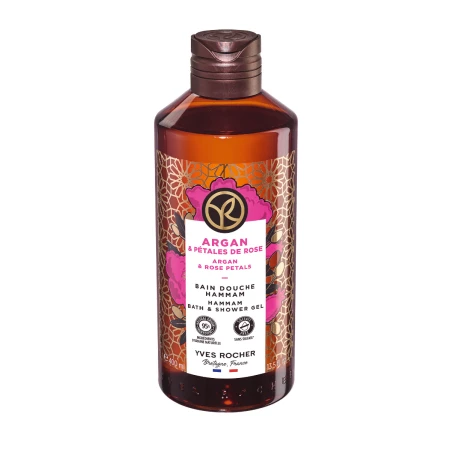 Gel de dus Argan & Trandafir bio din Maroc, 400ml, Yves Rocher