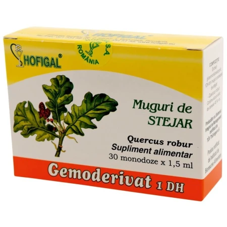 Gemoderivat din mladite si muguri de stejar, 30monodoze, Hofigal