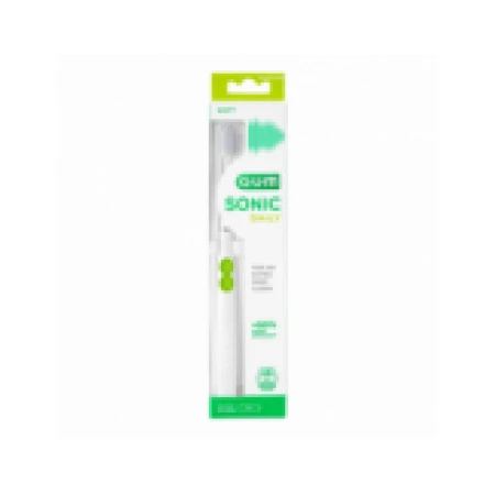 Periuta de Dinti, Gum, Sonic, Autonomie 240h, 12.000 Vibratii, Peri Ultra-Moi, Culoare Alba