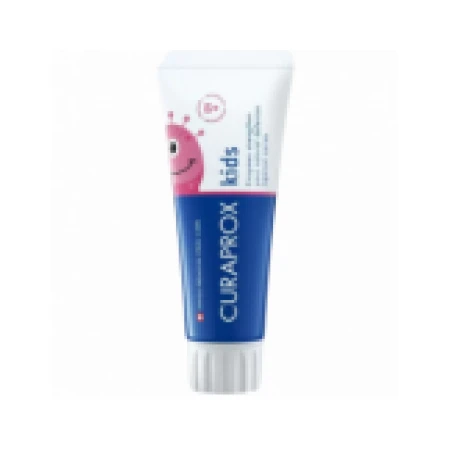 Pasta de Dinti pentru Copii, Curaprox, 1450PPM, fara SLS, fara Parabeni, cu Aroma de Pepene Rosu, cu Fluor, 60ml