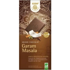 Ciocolata bio cu lapte, cocos si condimente orientale Garam Masala, 100g, Gepa