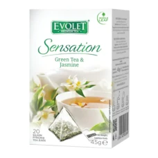 Ceai cu verde si iasomie, 20 plicuri, Evolet