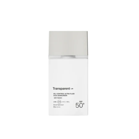 Serum pentru ten gras cu filtre chimice si minerale SPF50+ Oil Control Ultra Fluid Cica, 100ml, Transparent Lab