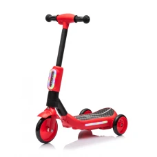 Trotineta electrica cu aburi si lumini pentru copii, cu 3 roti, stabila, Kinderauto Aquamist, 30W, 6V 4.5Ah, rosie