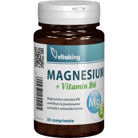 Magneziu + Vitamina B6, 30 comprimate, Vitaking