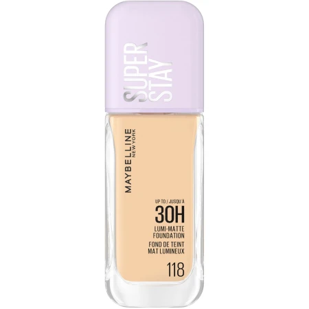 Fond de ten SuperStay 30H Lumi Matte 118, 35ml, Maybelline