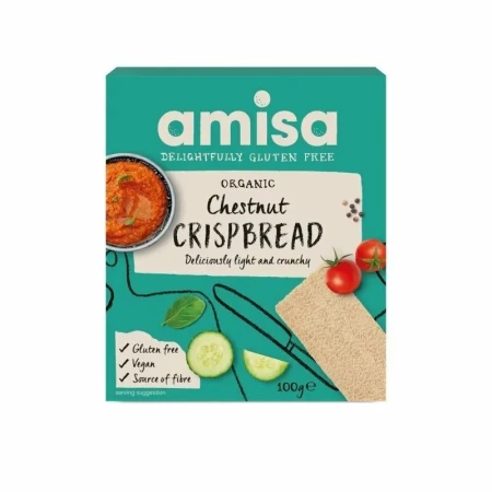 Crispbread cu faina de castane bio 100g Amisa