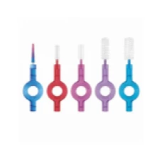 Set Periute Interdentare, Curaprox, Kit de Buzunar, Marimi Diferite, Maner Plastic Inclus, 5 buc