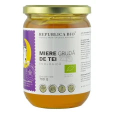 Miere de tei ecologica cruda, 700g, Republica Bio