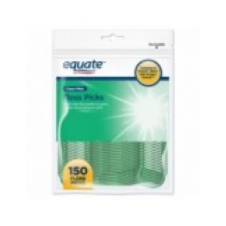 Set Ata Dentara, Equate, Clean Mint Floss Picks, Tip Scobitoare, Curatare Rapida, Cerata cu Alunecare Usoara, Fibra Rezistenta,