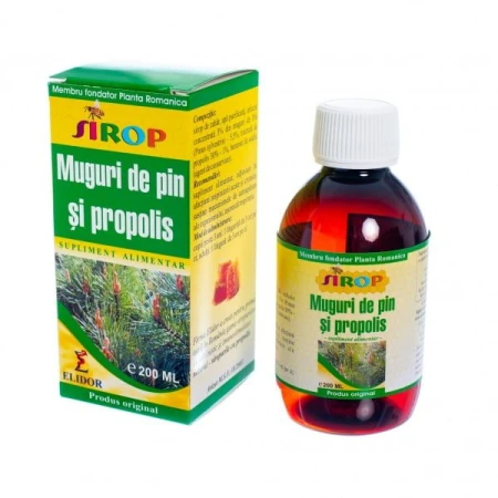 Sirop Muguri de Pin si Propolis, 200 ml, Elidor