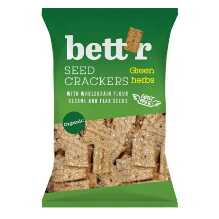 Crackers integrali cu ierburi bio 150g Bettr