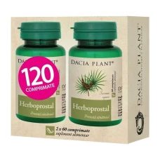 Pachet Herboprostal 1+1, 60capsule, Dacia Plant