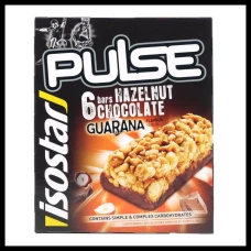 Baton energizant cu alune si guarana Pulse, 6 x 23g, Isostar