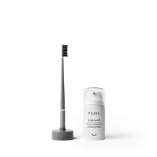 Set Periuta + Pasta de dinti 75ml Medium Asphalt Grey, Piuma