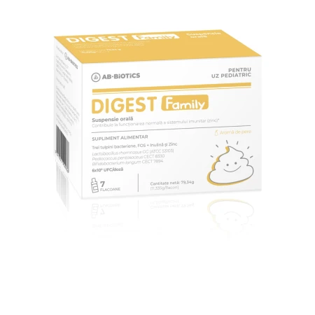 Digest Family suspensie orala, 7 flacoane x 10ml, Ab-Biotics