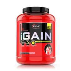 Pudra proteica cu aroma de capsuni iGain, 2750g, Genius Nutrition
