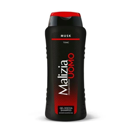 Gel de dus si sampon pentru barbati Uomo Musk, 250ml, Malizia